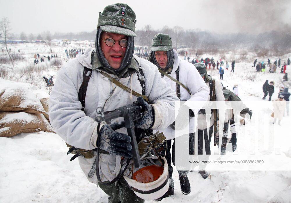 Participants in a historical re-enactment perform for a military festival held at the January Thunder memorial to mark the 75th anniversary of the lifting of the WWII Siege of Leningrad. Peter Kovalev TASS TS09F142