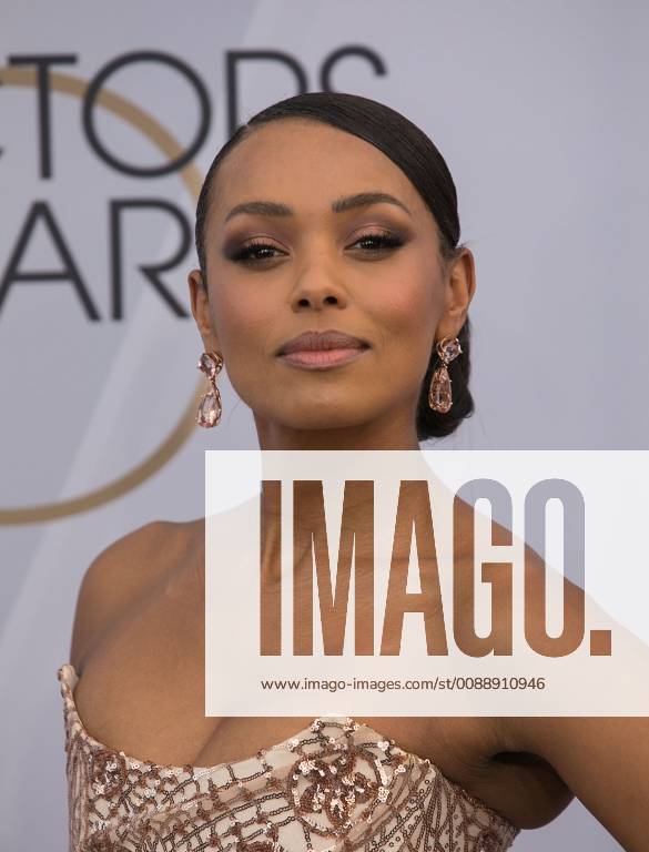 Los Angeles, California, U.S - Melanie Liburd at the red carpet of the 25th Annual Screen Actors Guild Awards held at the Shrine Auditorium in Los Angeles, California, Sunday January 27, 2019. ARIANA RUIZ PI Los Angeles U.S. - ZUMAp124 20190127_zaa_p124_282