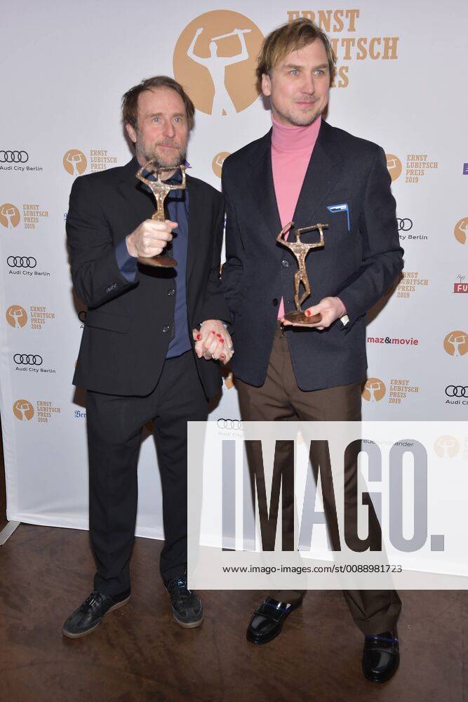 Ernst Lubitsch Prize Award Bjarne Maedel Lars Eidinger at the Ernst Lubitsch Prize Award by the Club der Filmjournalisten Berlin e V at the Kino Babylon in Berlin on 30 01 2019
