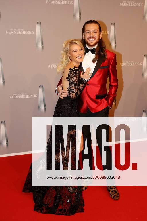 Jennifer Knaeble and Riccardo Simonetti arriving at the German Television Award Ceremony on 31 01 2019 in Duesseldorf German Television Award Ceremony 2019 in Duesseldorf