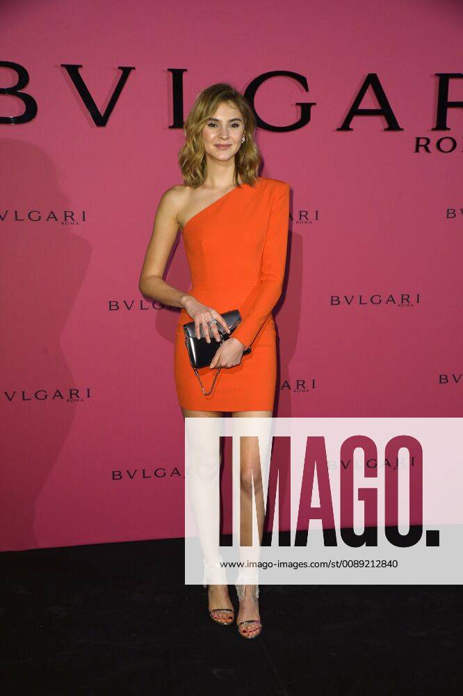 Stefanie Giesinger arriving at the Bulgari Party at Secret Garden Berlin