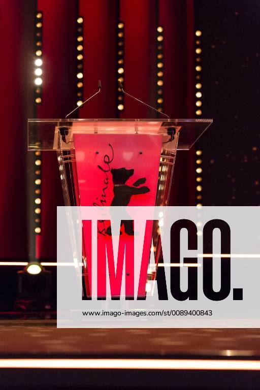 Lectern on stage for the presentation of the Golden Honorary Bear at the 69 Berlinale on 14 02 2019 at the Berlinale Palast in Berlin