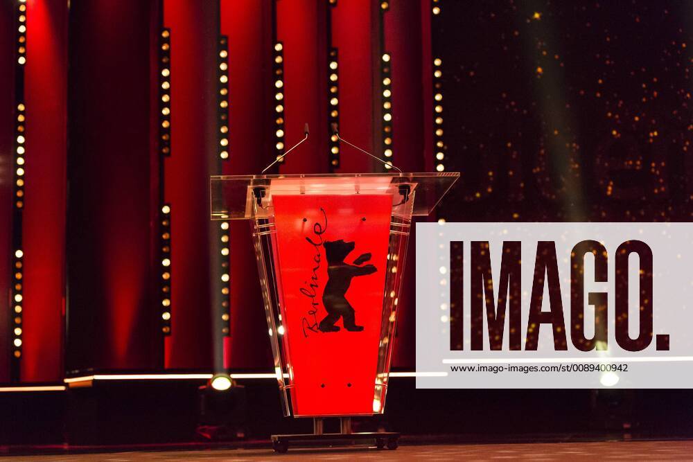 Lectern on stage for the presentation of the Golden Honorary Bear at the 69 Berlinale on 14 02 2019 at the Berlinale Palast in Berlin