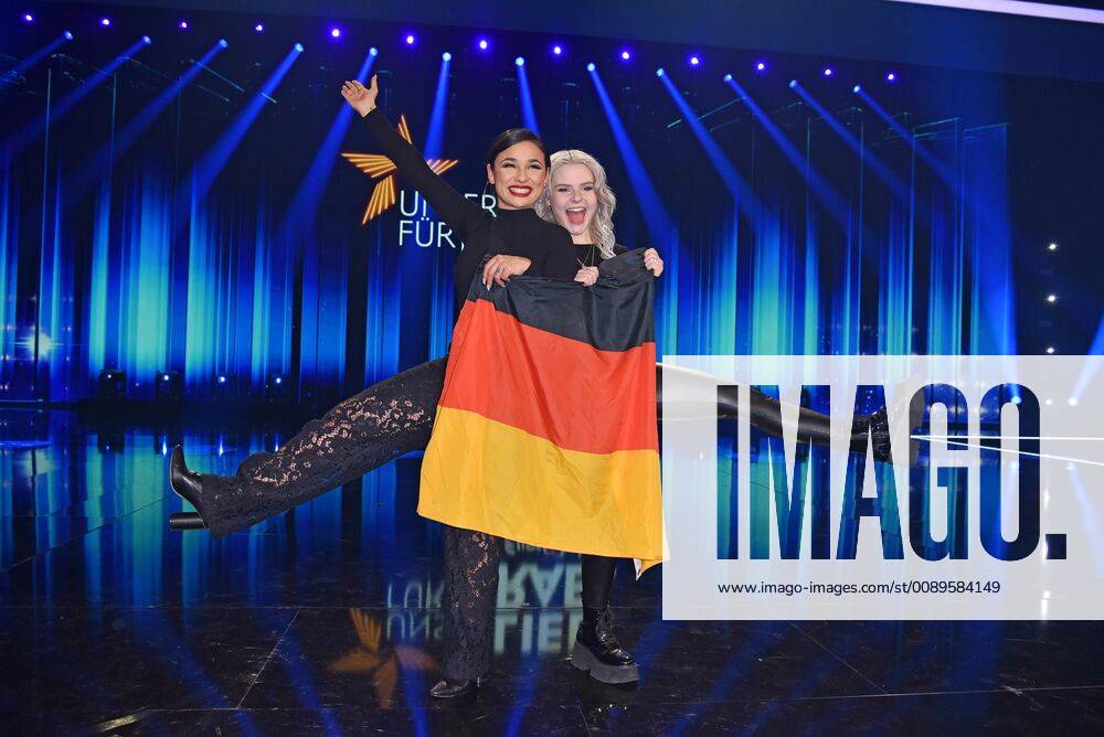 S sters Carlotta Truman Laurita Spinelli at the ARD TV Show Unser Lied fuer Israel ESC Preliminary at Studio Adlershof in Berlin on 22 02 2019
