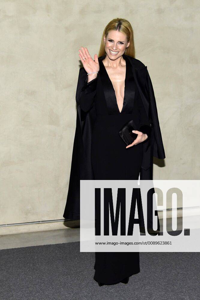 Milan Fashion Week Fashion Woman autumn winter 2019_2020 fashion show by Giorgio Armani Arrivals In the picture: Michelle Hunziker