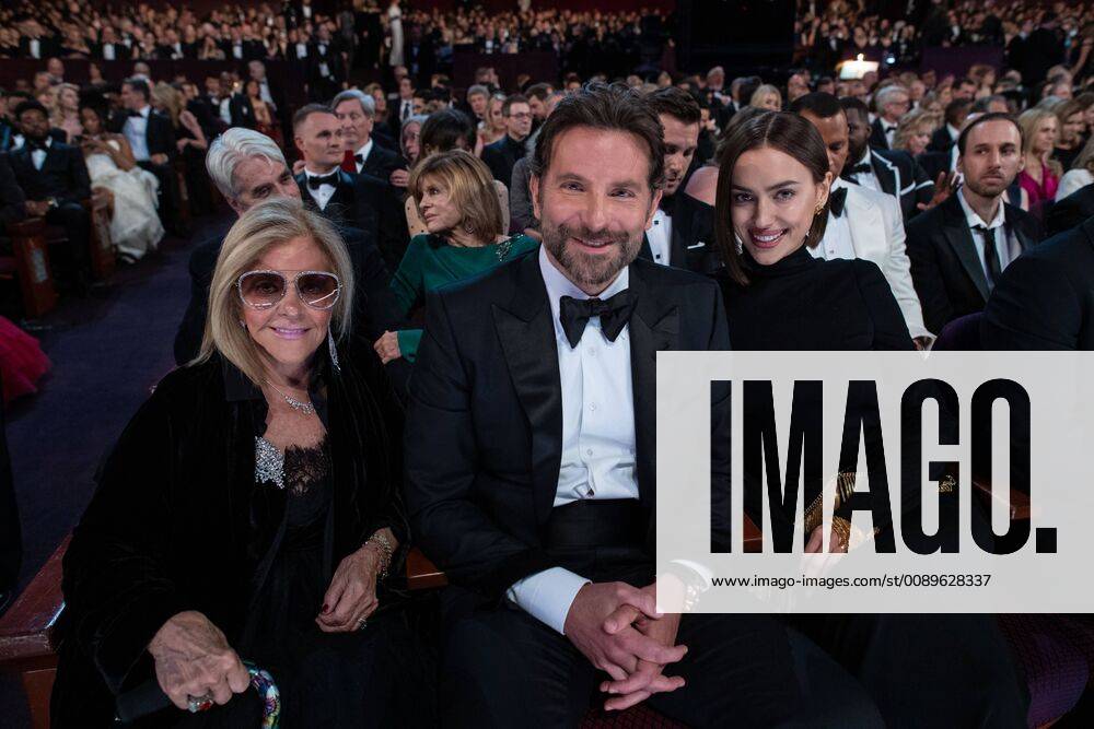 Gloria Campano, Oscar nominee Bradley Cooper, and Irina Shayk, during The 91st Oscars at the Dolby® Theatre in Hollywood, CA on Sunday