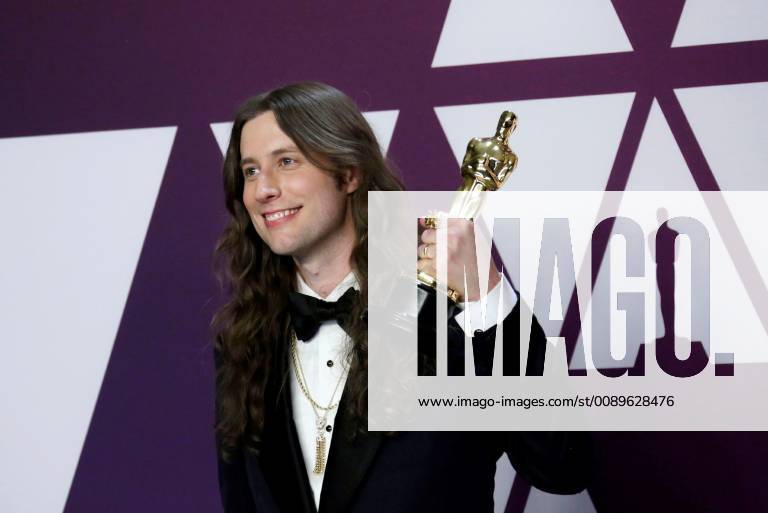 Ludwig Goransson poses with the best original score statuette for Black Panther during the 91th Academy Awards, in Hollywood, California, United States, 24 February 2019. 91st Academy Awards in Hollywood !ACHTUNG: NUR REDAKTIONELLE NUTZUNG!