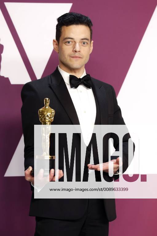 Rami Malek with the Oscar for Best Leading Actor in Bohemian Rhapsody in the Press Room of the Oscar Awards 2019 91st Annual Academy Awards at the Hollywood Highland Center Los Angeles 24 02 2019 Foto:xD.xBedrosianx xFuturexImage