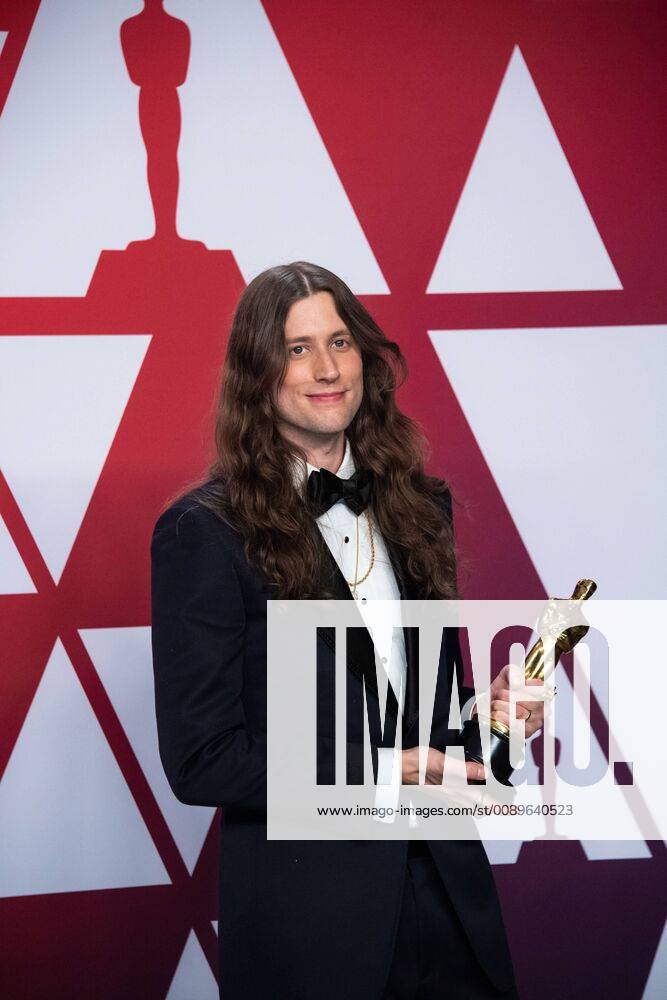 Ludwig Goransson poses backstage with the Oscar for achievement in music written for motion pictures (original score) during the live ABC telecast of the 91st Oscars at the Dolby® Theatre in Hollywood, CA on Sunday