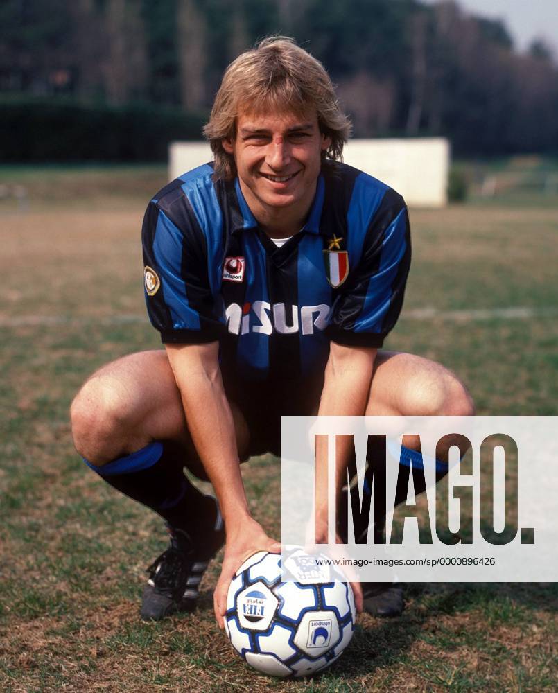 Jürgen Klinsmann (Inter) Fußball Herren Serie A 1989 1990, 1. Italienische Liga, Internazionale Mailand, Mfdia Einzelbild Mailand
