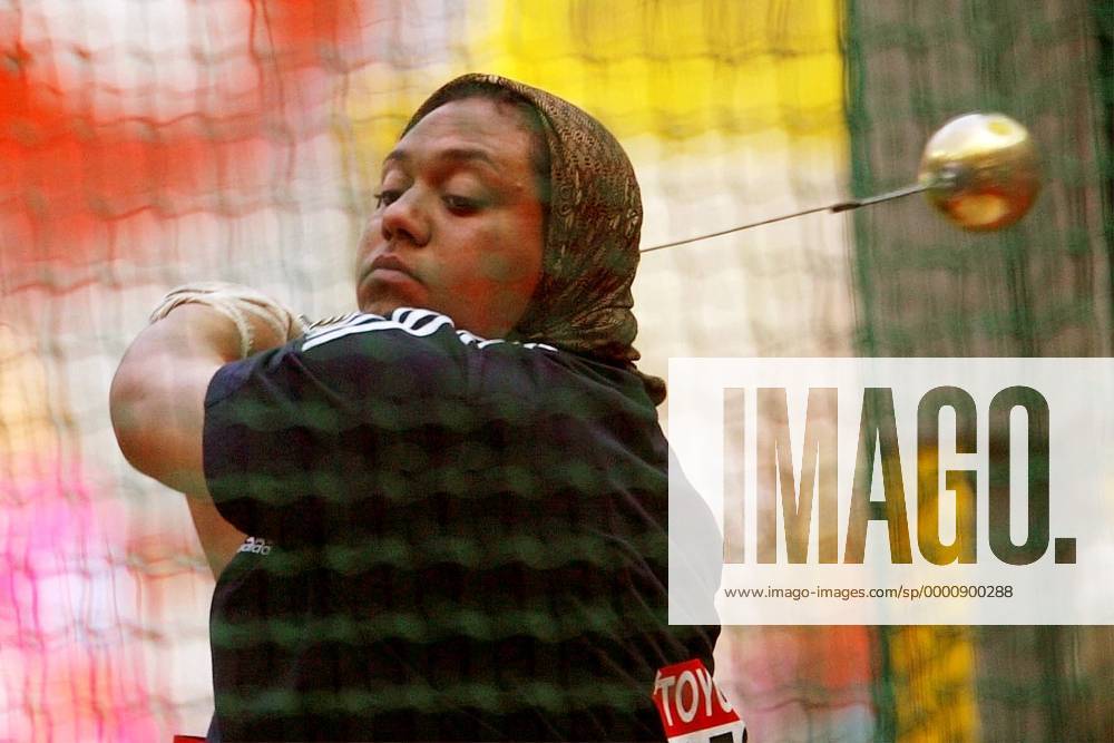 Marwa Hussein (Ägypten) Leichtathletik WM Damen Weltmeisterschaft 2003, Nationaltrikot Einzelbild Paris