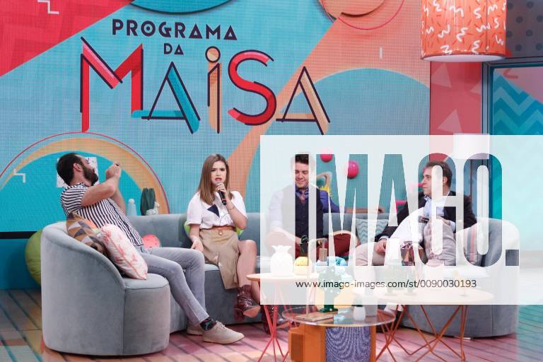 OSASCO, SP - 11.03.2019: LANÇAMENTO PROGRAMA DA MAISA SBT - Director Lucas Gentil, Maisa Silva, Oscar Filho and producer Fernando Pelegio at the press conference to present their new program, called &quotgrama daa da Maísa", which debuts at SBT on Saturday (1at 2:15 p.m. The talk show will be the firstirst solo show by Maísa a, after muc much success in participation in soap operas and in the Bom dia e Companhia program. x1696314x CesarxConventi
