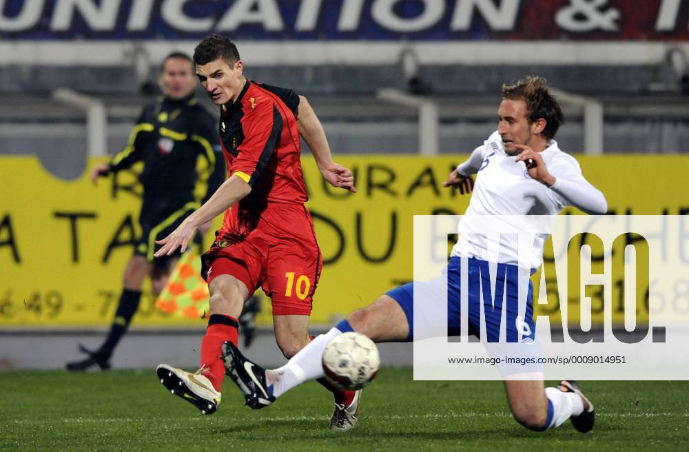 FOOTBALL UEFA EURO 2013 QUALIFICATION UNDER 21 BELGIUM ENGLAND THOMAS MEUNIER CRAIG DAUWSON Picture Michel GOUVERNEUR © REPORTERS PRESS AGENCY