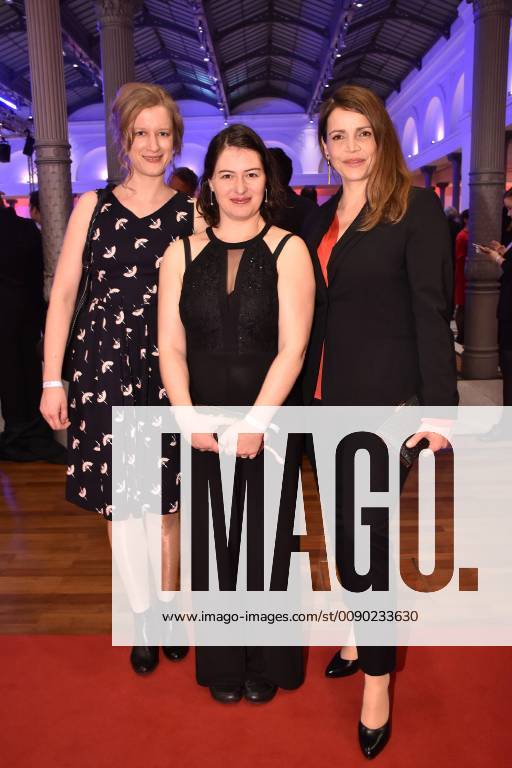 Stephanie Stremler Esther Zimmering and Rebecca Immanuel at the presentation of the 17th German Hoerfilmpreis on 19 03 2019 in Berlin German Hoerfilmpreis 2019 in Berlin