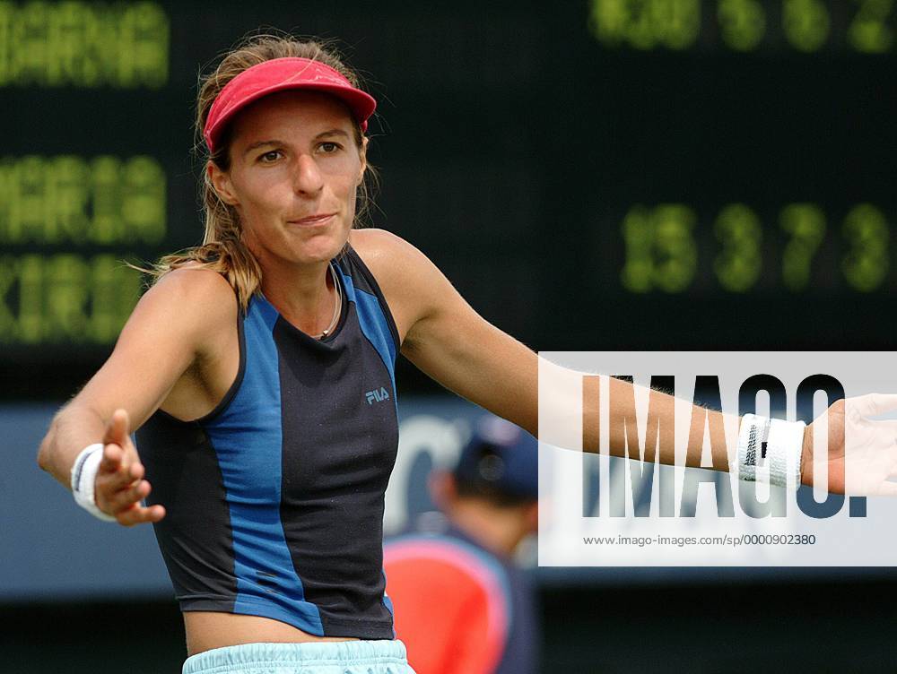 Anca Barna (Deutschland) ratlos Tennis Damen US-Open 2003, WTA-Tour, Grand-Slam, Vdig Einzelbild Flushing Meadows, Meadow New York Enttäuschung