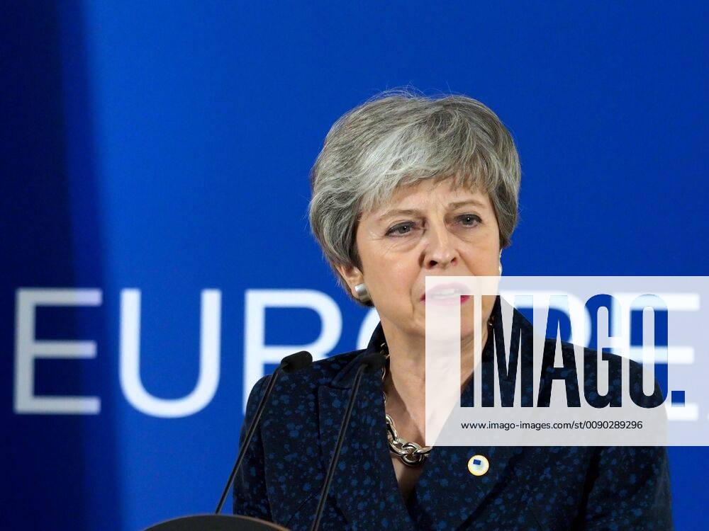 (190323) -- BRUSSELS, March 23, 2019 (Xinhua) -- British Prime Minister Theresa May attends a press conference after the first-day meeting of EU s spring summit in Brussels, Belgium, on March 22, 2019. (Xinhua European Union) BELGIUM-BRUSSELS-EU-SUMMIT-BREXIT