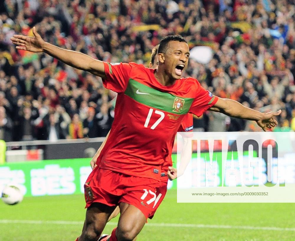Portugal - Bosnia - Estadio Da Luz Lisbon - Lisboa - UEFA Euro Qualifiers Play-off - Nani celebrating