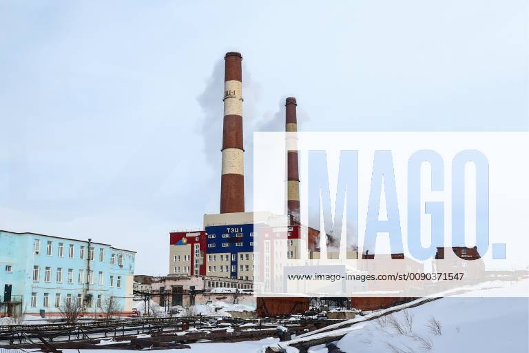 NORILSK, RUSSIA – MARCH 28, 2019: A combined heat and power plant in the city of Norilsk, north of the Arctic Circle. Anton Novoderezhkin TASS TS0A62AC