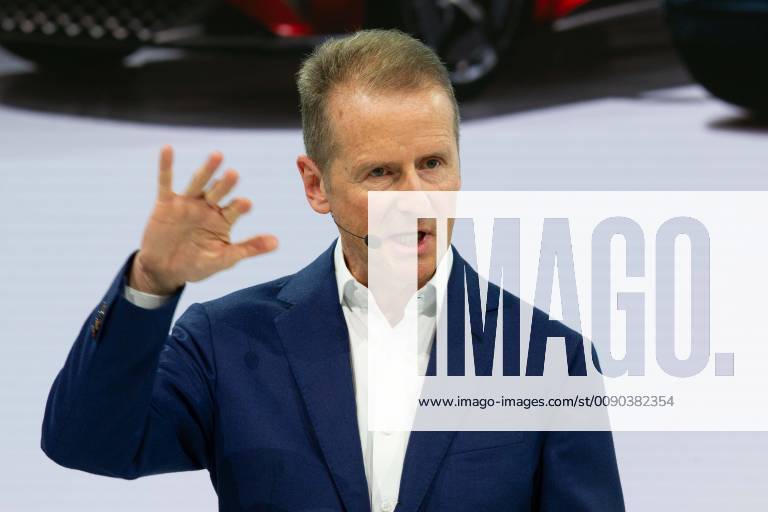 Herbert DIESS Chairman of the Board of Management CEO Annual Press Conference of Volkswagen AG Aktiengesellschaft in Wolfsburg on 12 03 2019