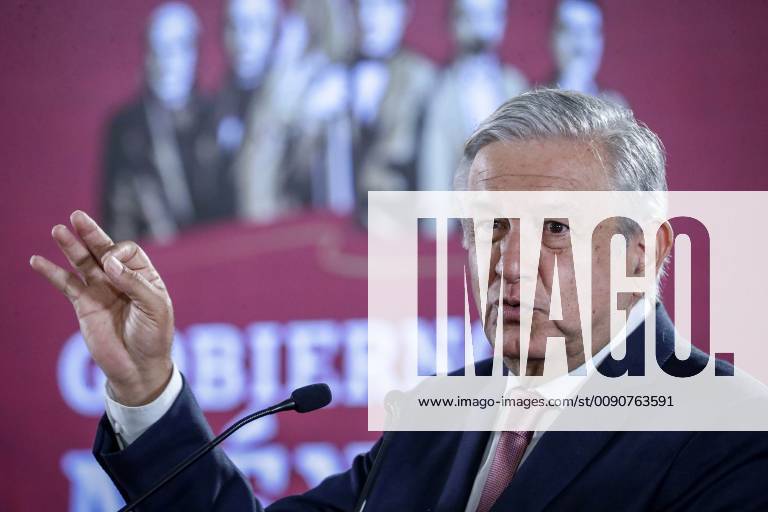 April 15 2019 EUM20190415NAC02 JPG MEXICO CITY PresidencyPresidencyAMLO President Andres Manuel Lopez Obrador during his Mananera conference this Monday, April 15, 2019 at Palacio Nacional Foto Agencia EL UNIVERSALDiego Simon SanchezRDB - ZUMAu78_ 20190415_zaf_u78_013