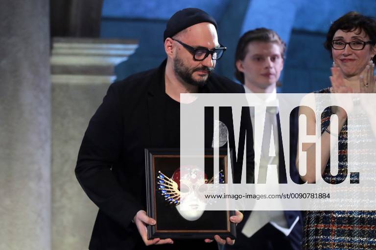 Russian stage and film director Kirill Serebrennikov attends the 2019 Golden Mask award ceremony at the Historic Stage of the Bolshoi Theatre. Vyacheslav Prokofyev TASS TS0A86F7