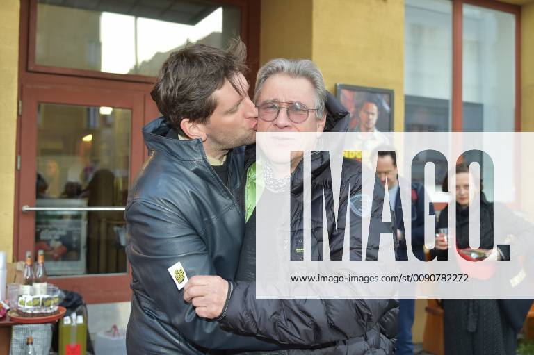 Film premiere when flying traumas Sebastin Schwarz Michael child at the premiere when flying traumas directors booth of Katharina Nagel in Achtung Berlin in Berlin on 16 04 2019 APP