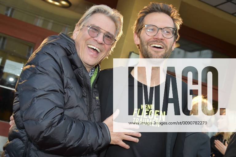 Film Premiere when Flying Traeumen Michael Child Jonas Grosch at the premiere when Flying Traeumen Directors booth of Katharina Nagel in Achtung Berlin in Berlin on 16 04 2019 APP