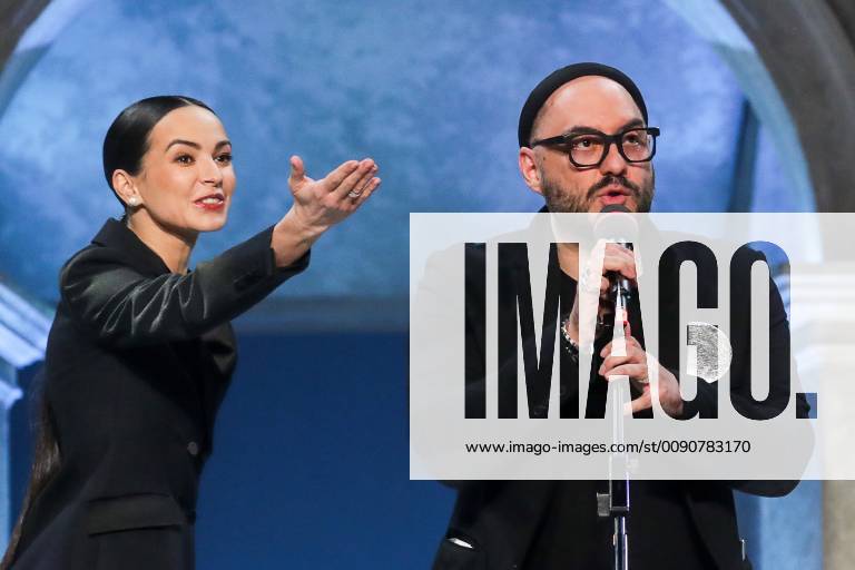 Ballet dancer Diana Vishneva (L) and Russian stage and film director Kirill Serebrennikov during the 2019 Golden Mask award ceremony at the Historic Stage of the Bolshoi Theatre. Vyacheslav Prokofyev TASS TS0A873A