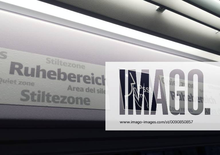 Berlin Germany 08 04 2019 Reference to the rest area in an ICE long-distance train of Deutsche Bahn