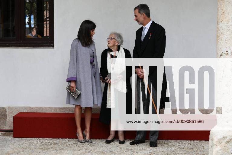 Spanish King Felipe VI and Queen Letizia Ortiz during the Cervantes Prize award ceremony in Alcala de Henares on Tuesday 23 April 2019 Cordon Press Premio Cervantes en Alcala de Henares 2019