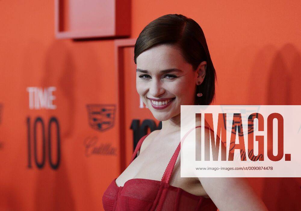 Emilia Clarke arrives on the red carpet at the 2019 Time 100 Gala at Frederick P. Rose Hall, Jazz at Lincoln Center on April 23, 2019 in New York City. TIME 100 celebrates TIME s list of the 100 Most Influential People in the World. NYP20190423132 JOHNxANGELILLO