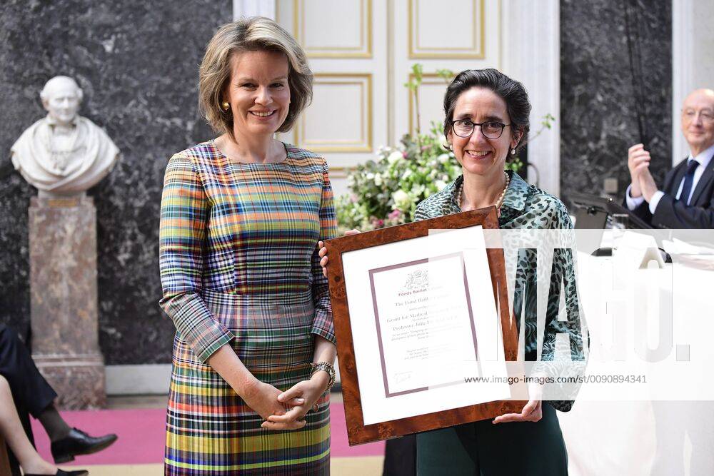 Queen Mathilde of Belgium pictured during the ceremony for the Baillet Latour awards for Health and Clinical Research, in Brussels, Thursday 25 April 2019. LAURIExDIEFFEMBACQ 05573125