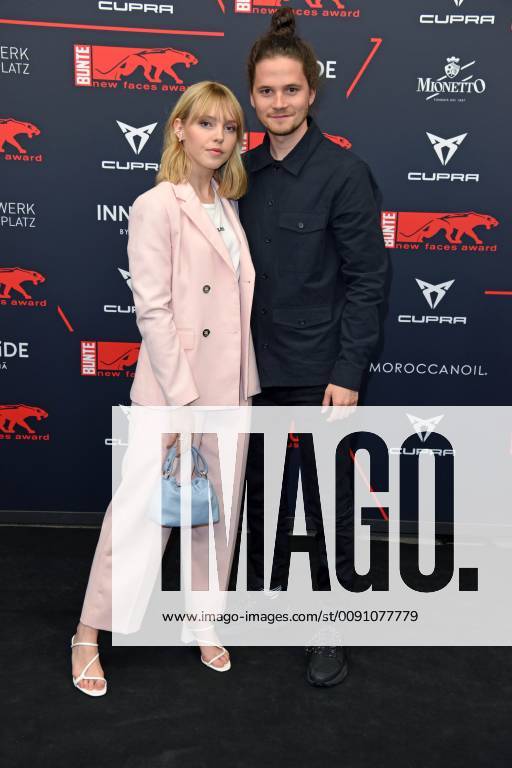 Lina Larissa Strahl with friend Tilman Poerzgen at the BUNTE New Faces Award Film at the transformer station in Berlin on 02 05 2019