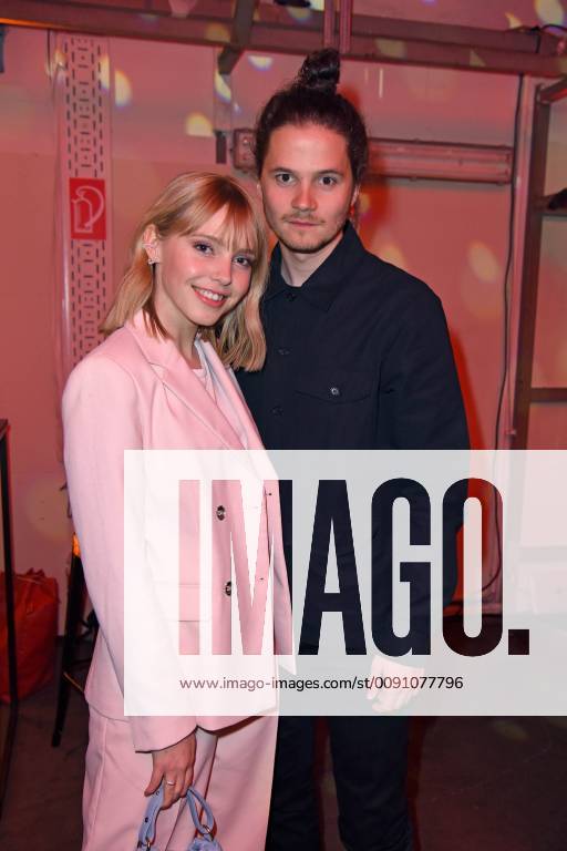 Lina Larissa Strahl with friend Tilman Poerzgen at the BUNTE New Faces Award Film at the transformer station in Berlin on 02 05 2019