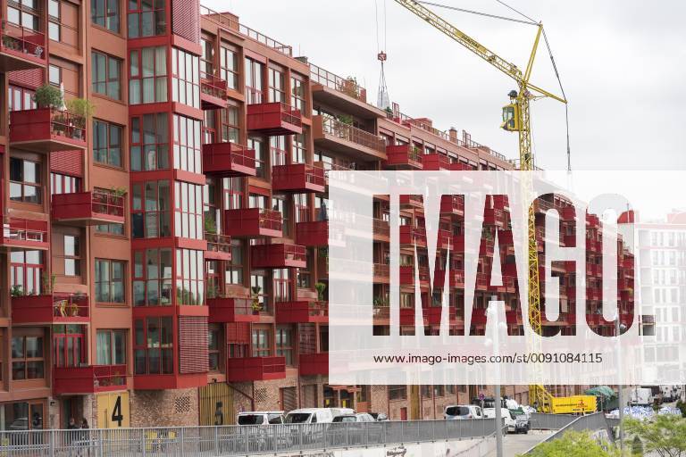 Red residential complex at the locomotive depot in Berlin Schöneberg