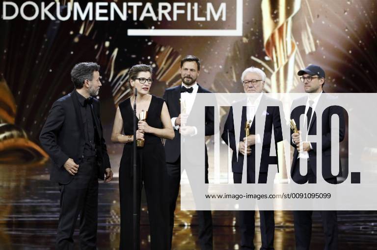 Talal Derki Eva Kemme Tobias N Siebert Hans Robert Eisenhauer and Ansgar Frerich at the 2019 German Film Award ceremony at Messe Berlin Berlin 03 05 2019 Foto:xS.xGabschx xFuturexImage