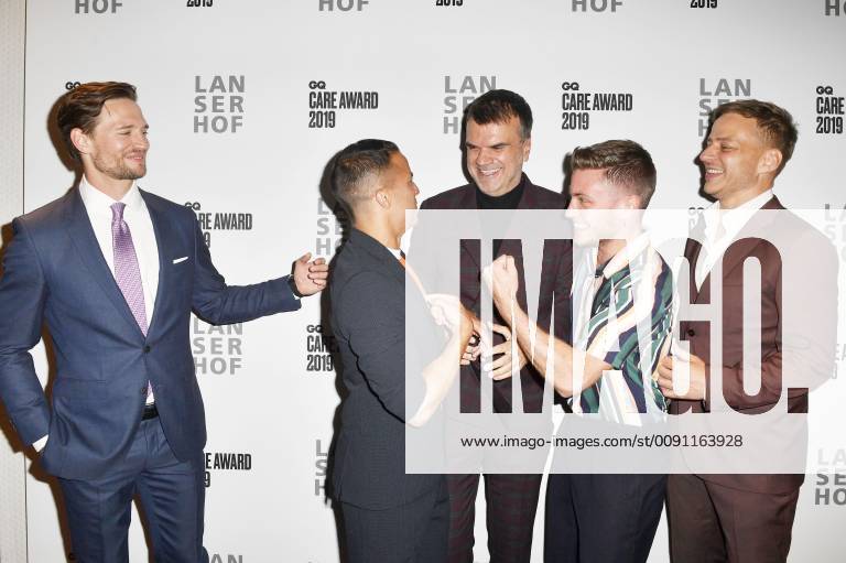 August Wittgenstein Kostja Ullmann Andre Pollmann Jannik Schümann and Tom Wlaschiha at the presentation of the GQ Care Award 2019 in 20Â° Restobar Düsseldorf 08 05 2019 Foto:xF.xFuturexImage