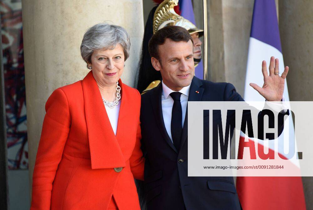 Emmanuel Macron ( president de la Republique ) - Theresa MAY ( Premiere ministre du Royaume Uni ) NEWS : Appel de Christchurch - Paris - 15 05 2019 FedericoPestellini Panoramic