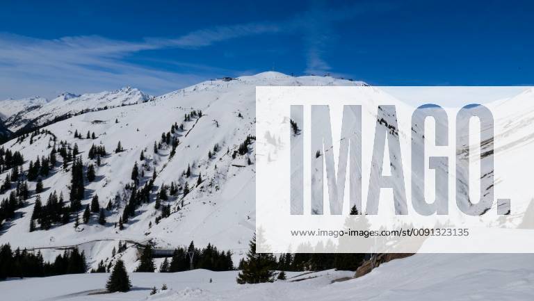 Ski area Ski Arlberg, Tyrol, Vorarlberg, Austria Ski area St Anton am Arlberg, St Christoph am Arlberg, Stuben am Arlberg Skiing Winter landscape Spring skiing Ski piste Ski slopes Picture View from Gampen to Galzig