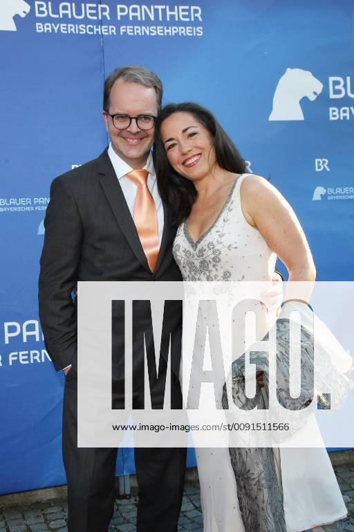 Markus Rinderspacher with with Franzsika Rabl, Bavarian Television Prize 2019 at the Prinzregententheater in Munich on 25 05 2019
