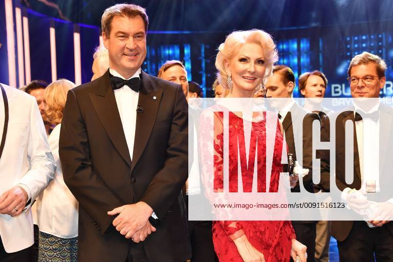 Markus Söder and Desiree Nick at the award ceremony of the Bavarian Television Prize on 24 05 2019 at the Prinzregententheater in Munich Bavarian Television Prize 2019 in Munich