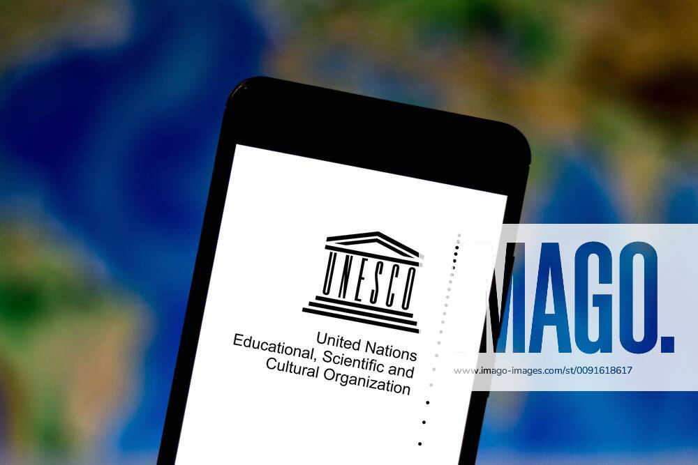 Brazil - In this photo illustration a United Nations Educational, Scientific and Cultural Organization (UNESCO) logo seen displayed on a smartphone. Brazil - ZUMAs197 20190601_zab_s197_081