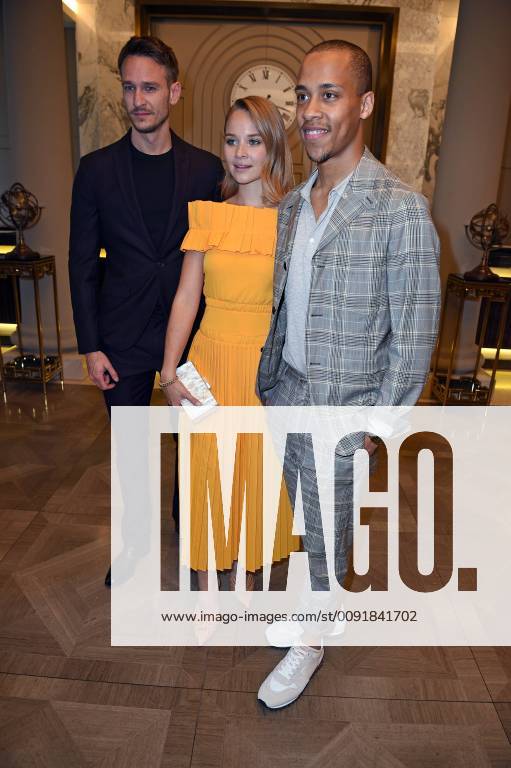 Vladimir Burlakov, Sonja Gerhardt dress by Malaikaraiss , Jerry Hoffmann at the Berlin TV Series Award 2019 at the TITANIC Hotel am Gendarmenmarkt in Berlin on 13 06 2019