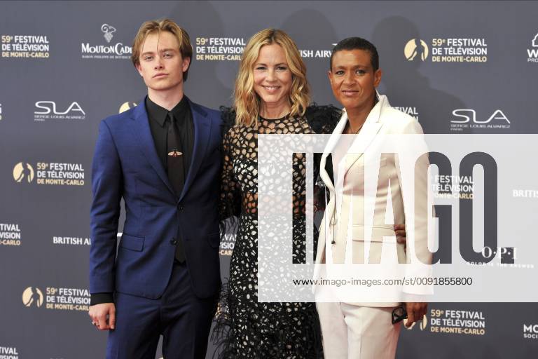 Jackson Blue McDermott - Maria Bello CELEBRITES: 59eme Festival TV de Monte Carlo - Ceremonie d ouverture - 14 06 2019 NorbertScanella PanoramiC