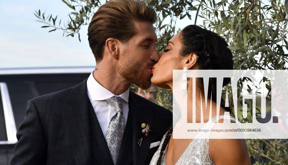 Soccerplayer Sergio Ramos and presenter Pilar Rubio during their wedding in Seville on Saturday, 15 June 2019 Cordon Press