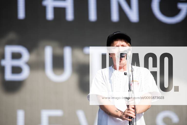 Italy: Nothing But Thieves 2019 Conor Mason, singer of the British alternative rock band Nothing But Thieves performing live on stage at the Firenze Rocks festival 2019 in Florence, Italy, opening for Eddie Vedder FOR - Alessandro Bosio Firenze Firence Italy Firenze Rocks AlessandroxBosio