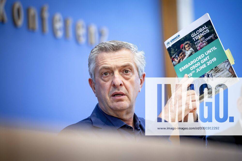 Filippo Grandi, United Nations High Commissioner for Refugees, recorded during a press conference on the UN World Refugee Report Global Trends at the Federal Press Conference Berlin, 19 06 2019 Berlin Germany