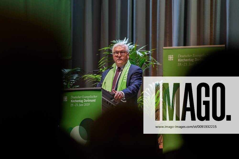 Dortmund, 37 German Protestant Church Congress TAG 2 Germany, Dortmund 20 06 2019 The picture shows the German Federal President Frank Walter Steinmeier during his speech at the German Protestant Church Congress on 19 23 June 2019 Dortmund North Rhine-Westphalia Germany
