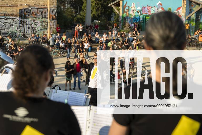 Young Ensemble Berlin performs a piece called Berliner Luft for the Fete de la Musique at Goerlitzer Park in Berlin on 21 June 2019 Fete de la Musique in Berlin