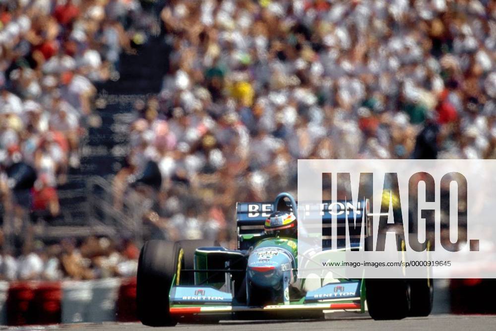 Michael Schumacher (Deutschland Benetton) in seinem Rennwagen Motorsport Grand Prix Herren Großer Preis von Deutschland 1994, Formel 1 Weltmeisterschaft, F1, F, GP, WM, Totale Hockenheimring Hockenheim